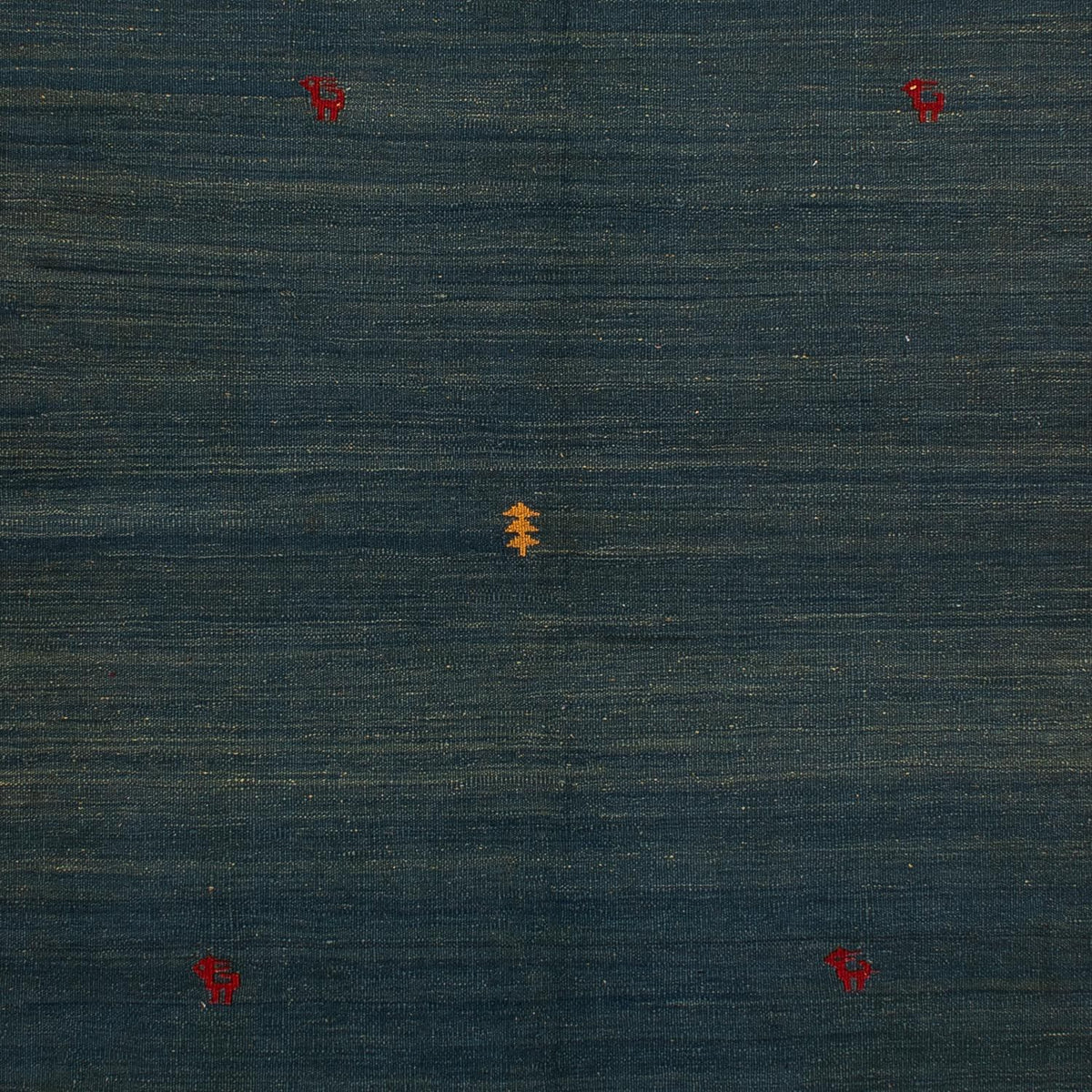 Kelim-tæppe - orientalsk - 203 x 146 cm - mørkeblå