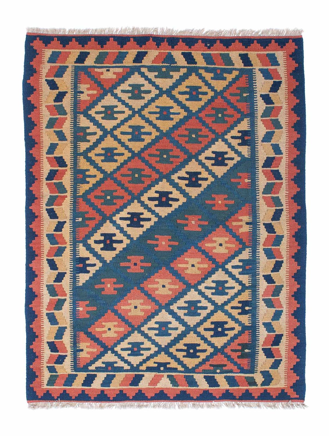 Kelim-tæppe - orientalsk - 170 x 128 cm - flerfarvet
