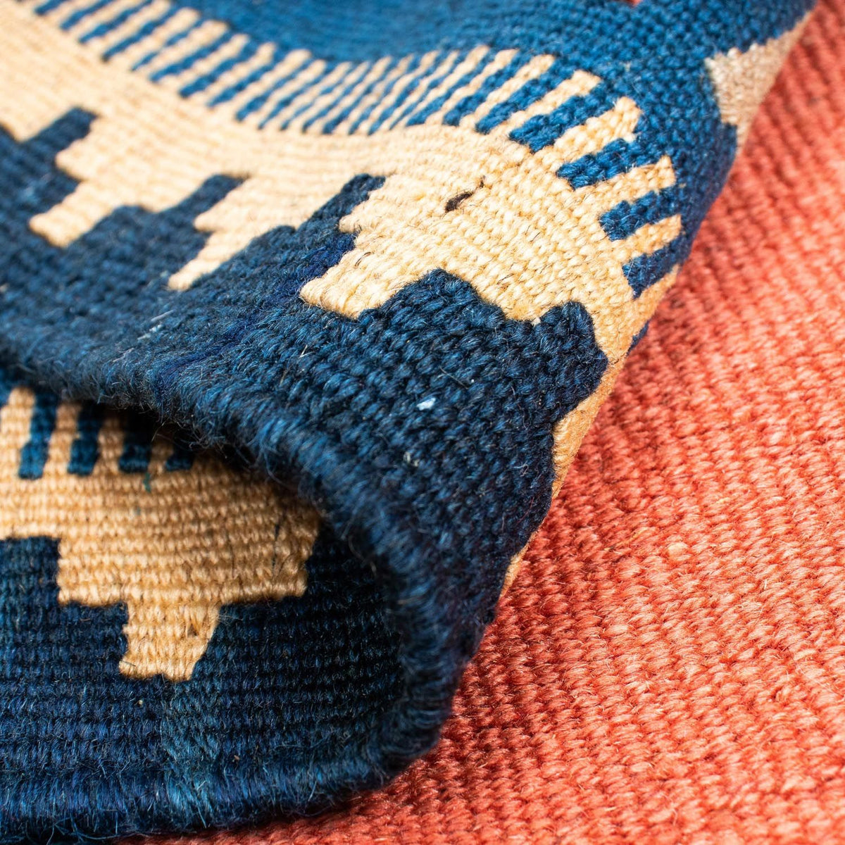 Kelim-tæppe - orientalsk - 193 x 135 cm - orange