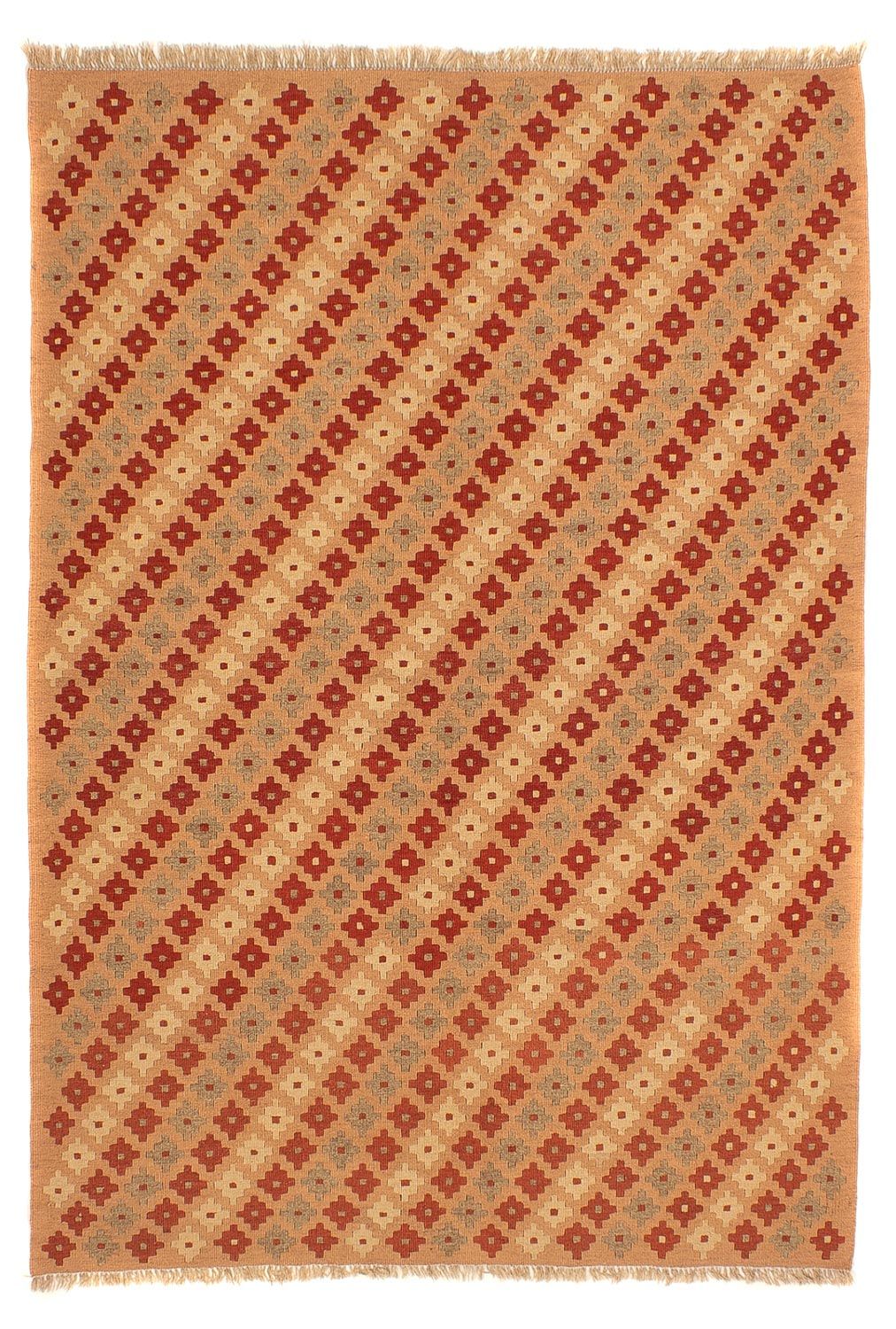 Kelim-tæppe - orientalsk - 214 x 158 cm - lys brun