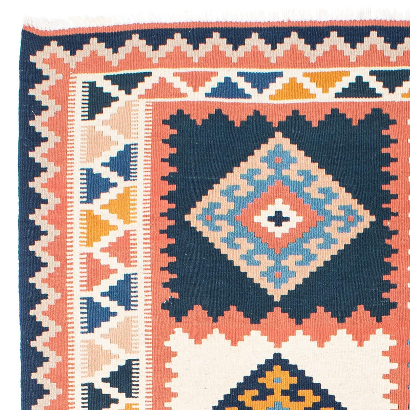 Kelim-tæppe - orientalsk - 200 x 159 cm - blå