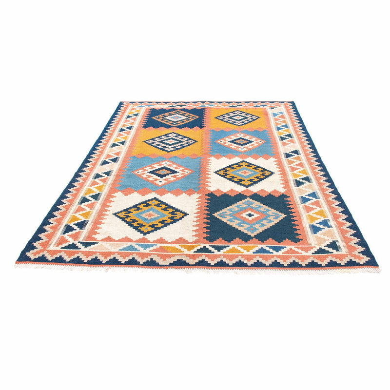 Kelim-tæppe - orientalsk - 200 x 159 cm - blå