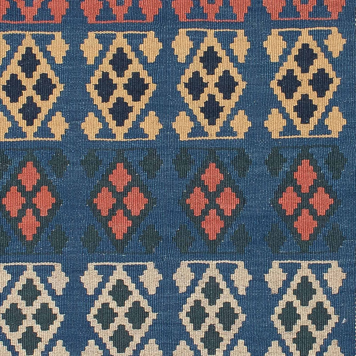 Kelim-tæppe - orientalsk - 180 x 114 cm - blå