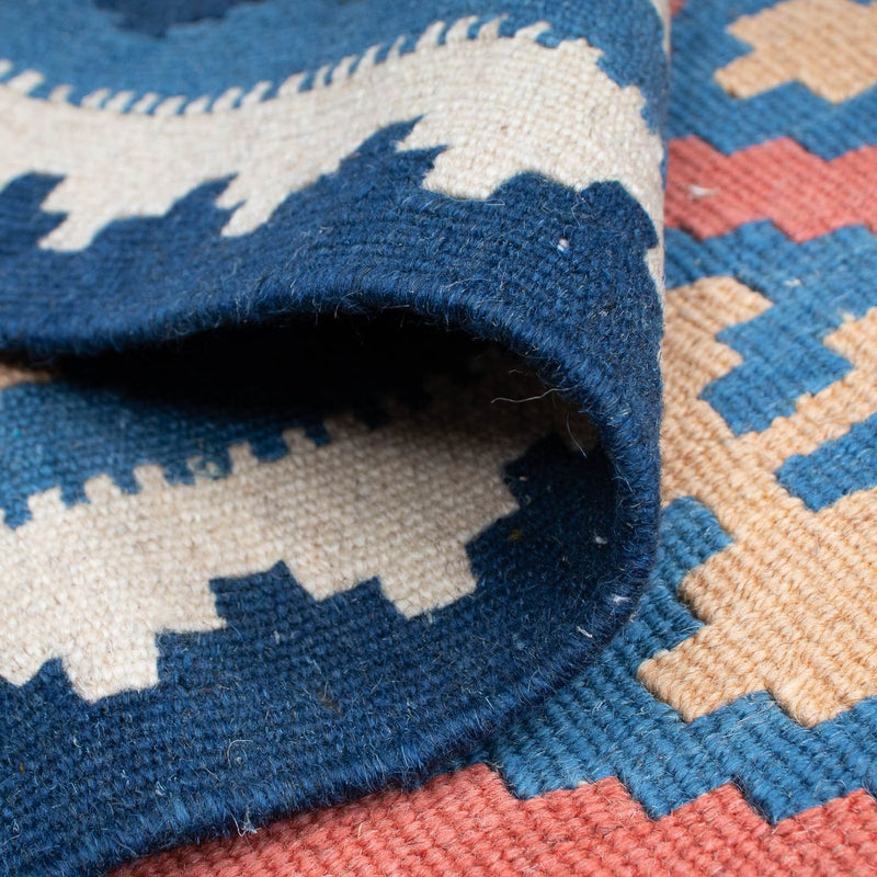 Kelim-tæppe - orientalsk - 186 x 133 cm - flerfarvet