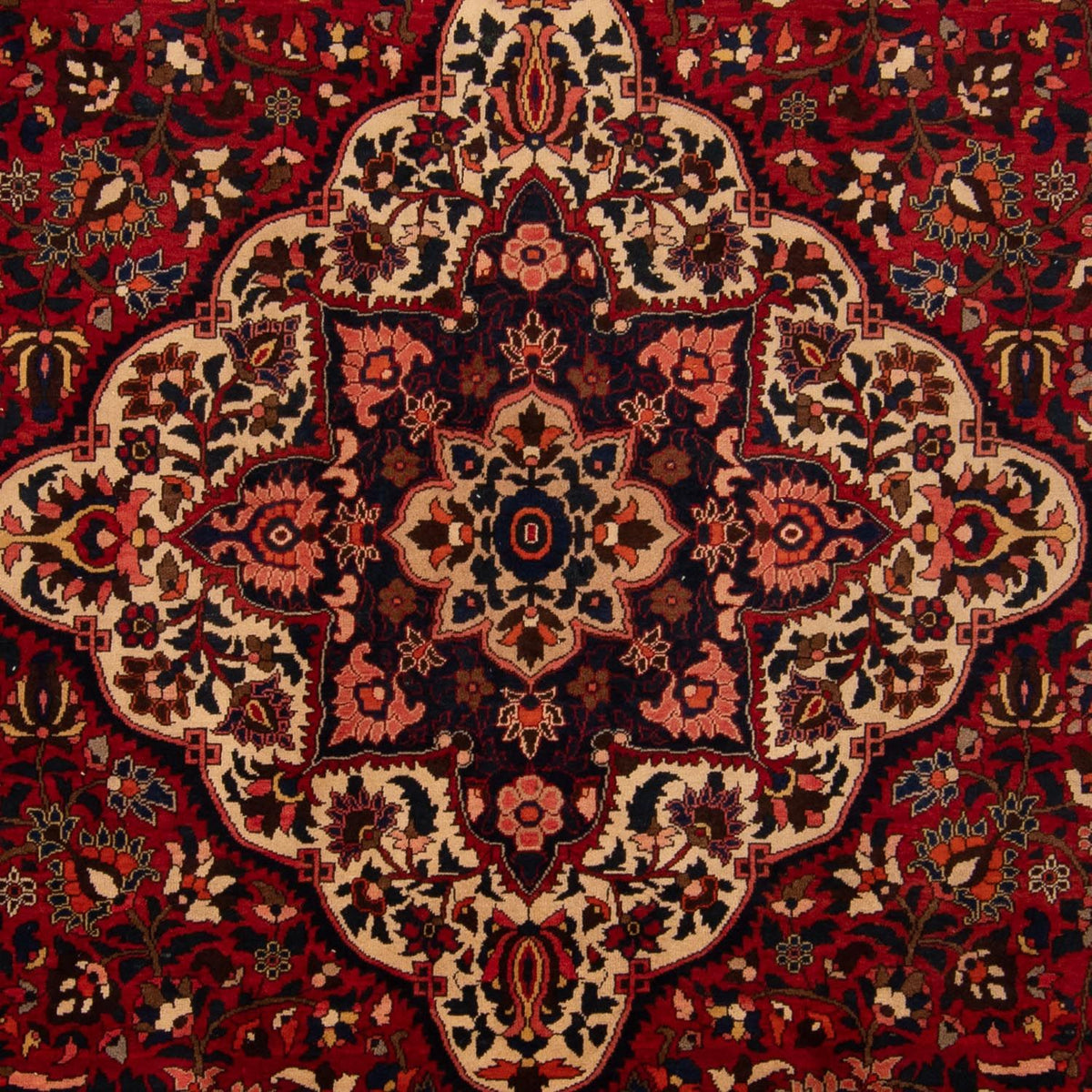 Persisk tæppe - Nomadisk - 365 x 263 cm - mørkerød