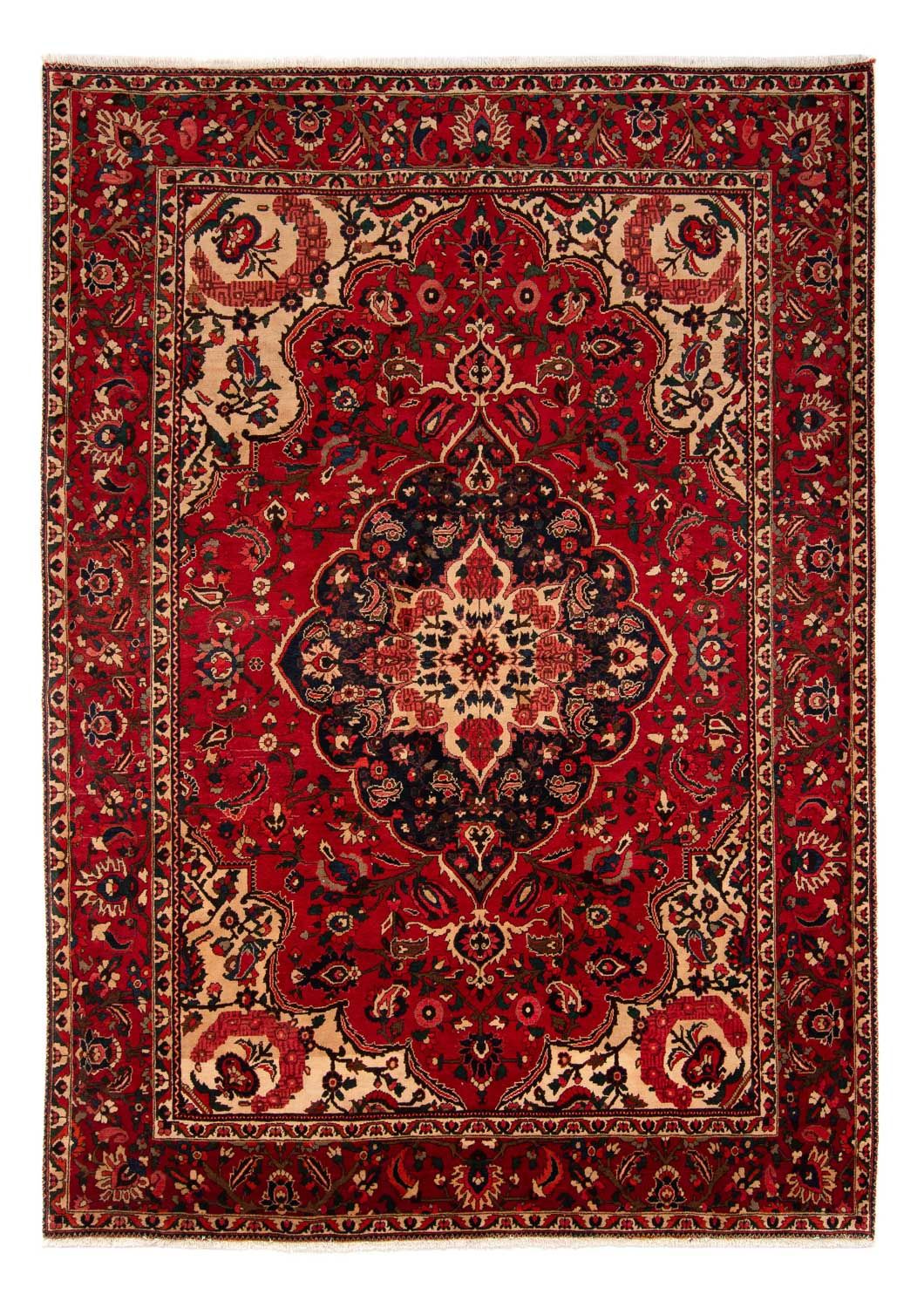Persisk tæppe - Nomadisk - 362 x 258 cm - mørkerød