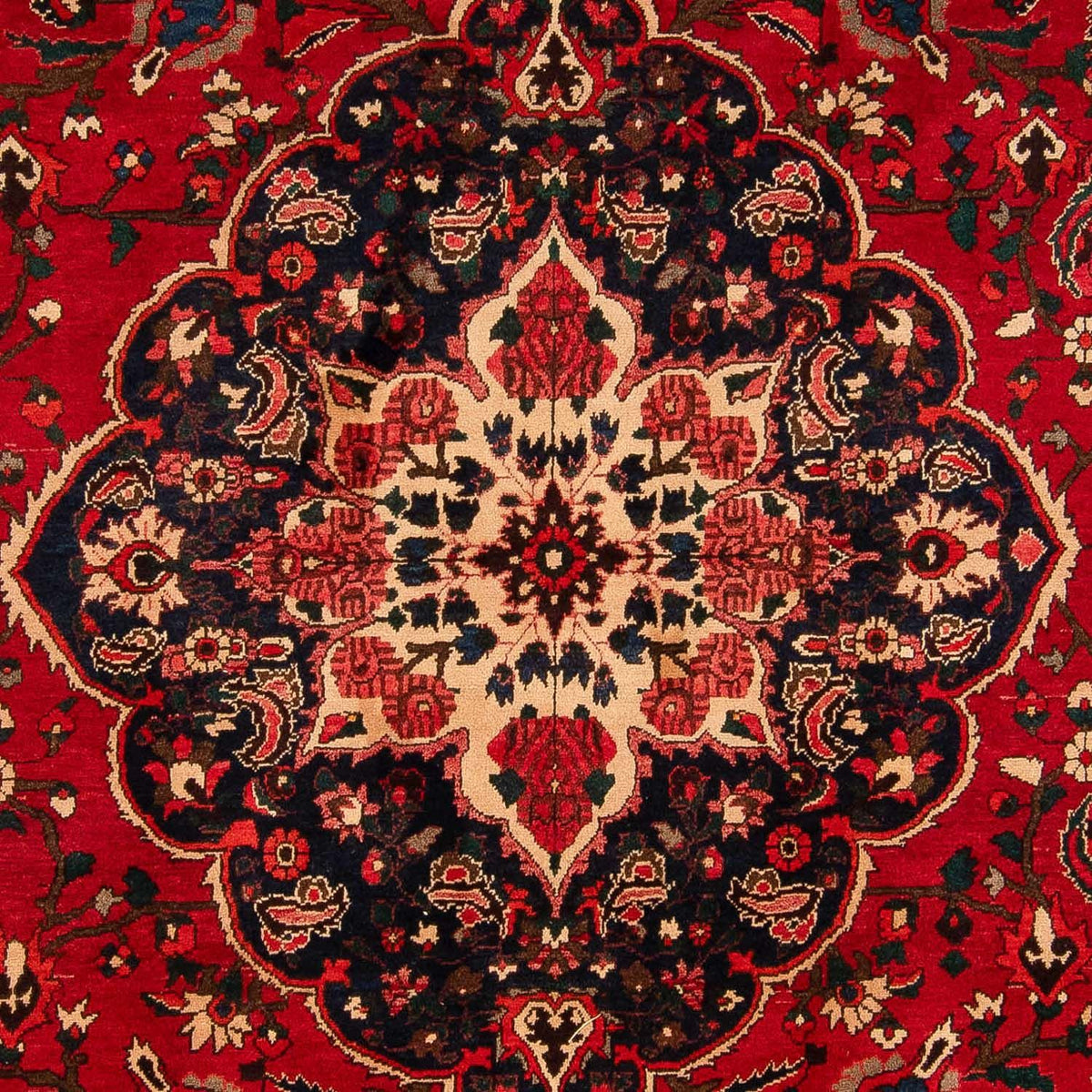 Persisk tæppe - Nomadisk - 362 x 258 cm - mørkerød