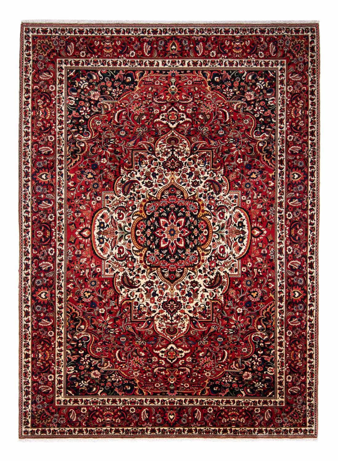 Persisk tæppe - Nomadisk - 354 x 260 cm - mørkerød