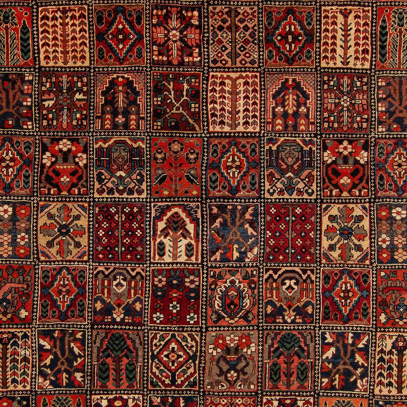 Persisk tæppe - Nomadisk - 351 x 302 cm - mørkerød