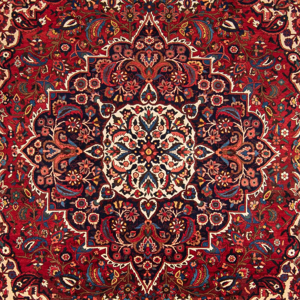 Persisk tæppe - Nomadisk - 360 x 272 cm - mørkerød