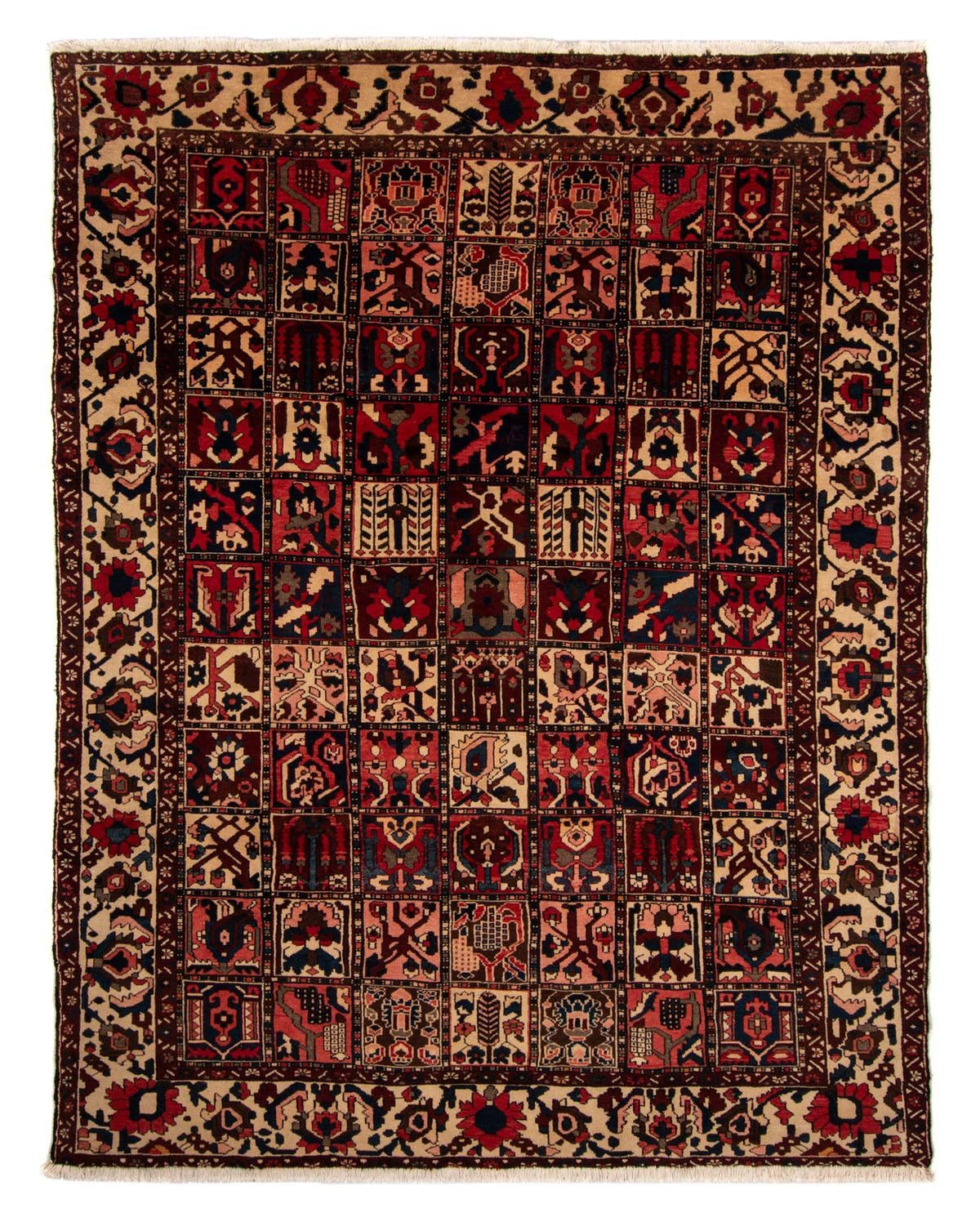 Persisk tæppe - Nomadisk - 337 x 258 cm - mørkerød