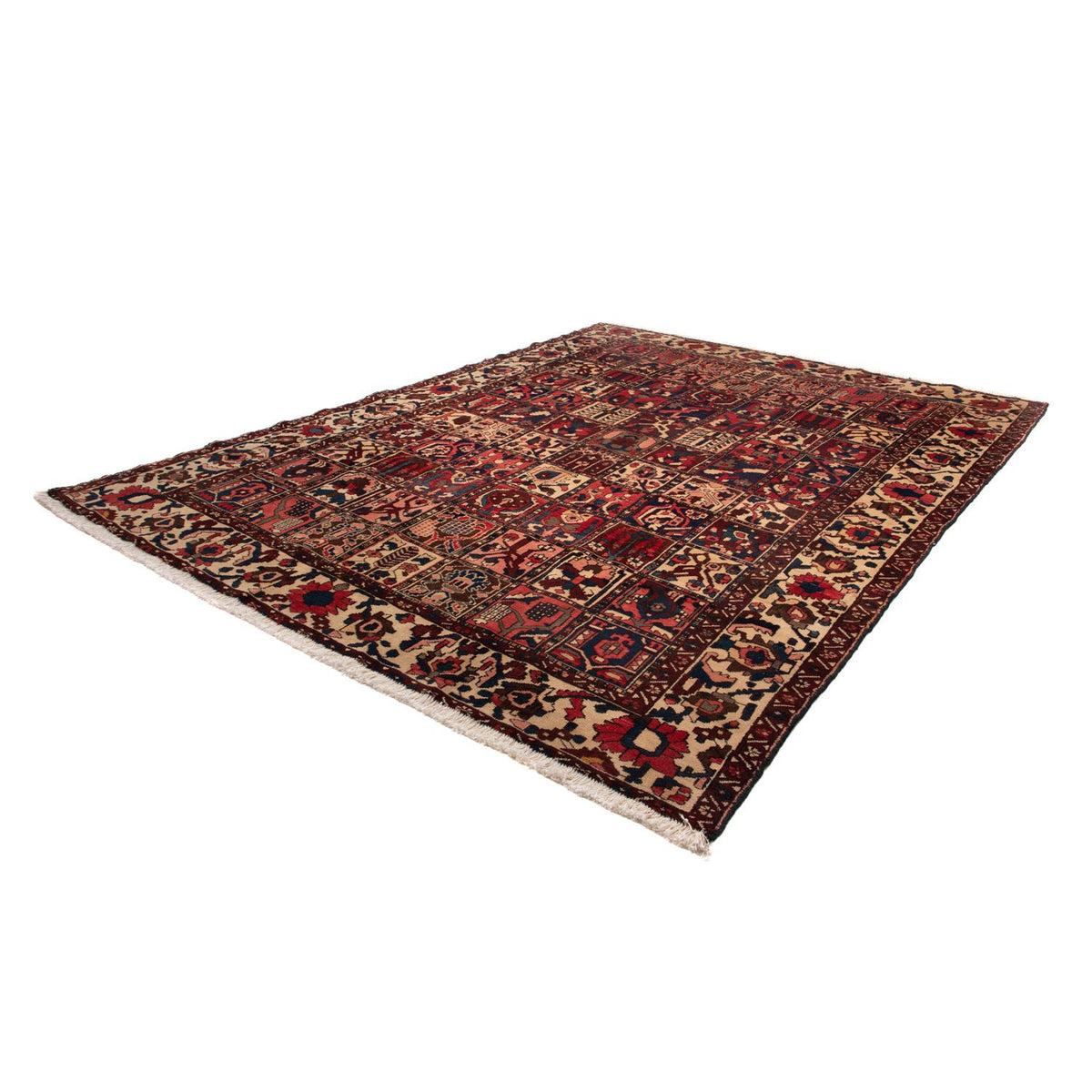 Persisk tæppe - Nomadisk - 337 x 258 cm - mørkerød