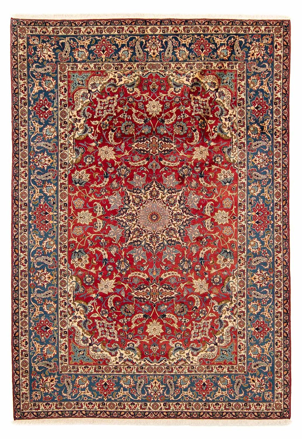 Persisk tæppe - Isfahan - Premium - 377 x 271 cm - rød