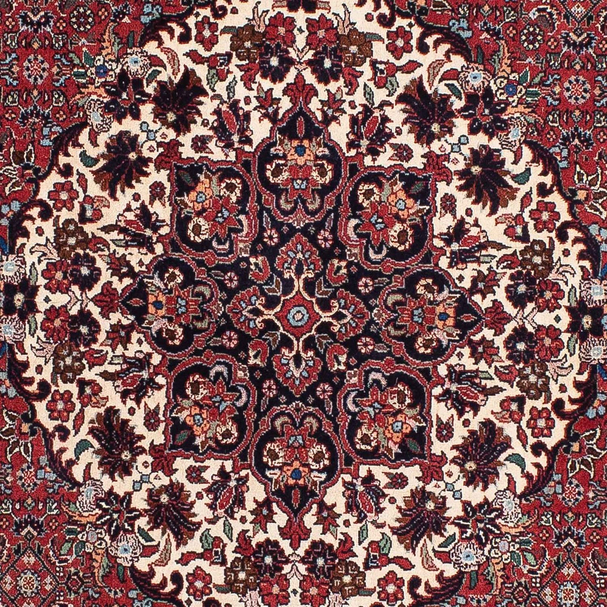 Løber Persisk tæppe - Bijar - 194 x 100 cm - mørkerød