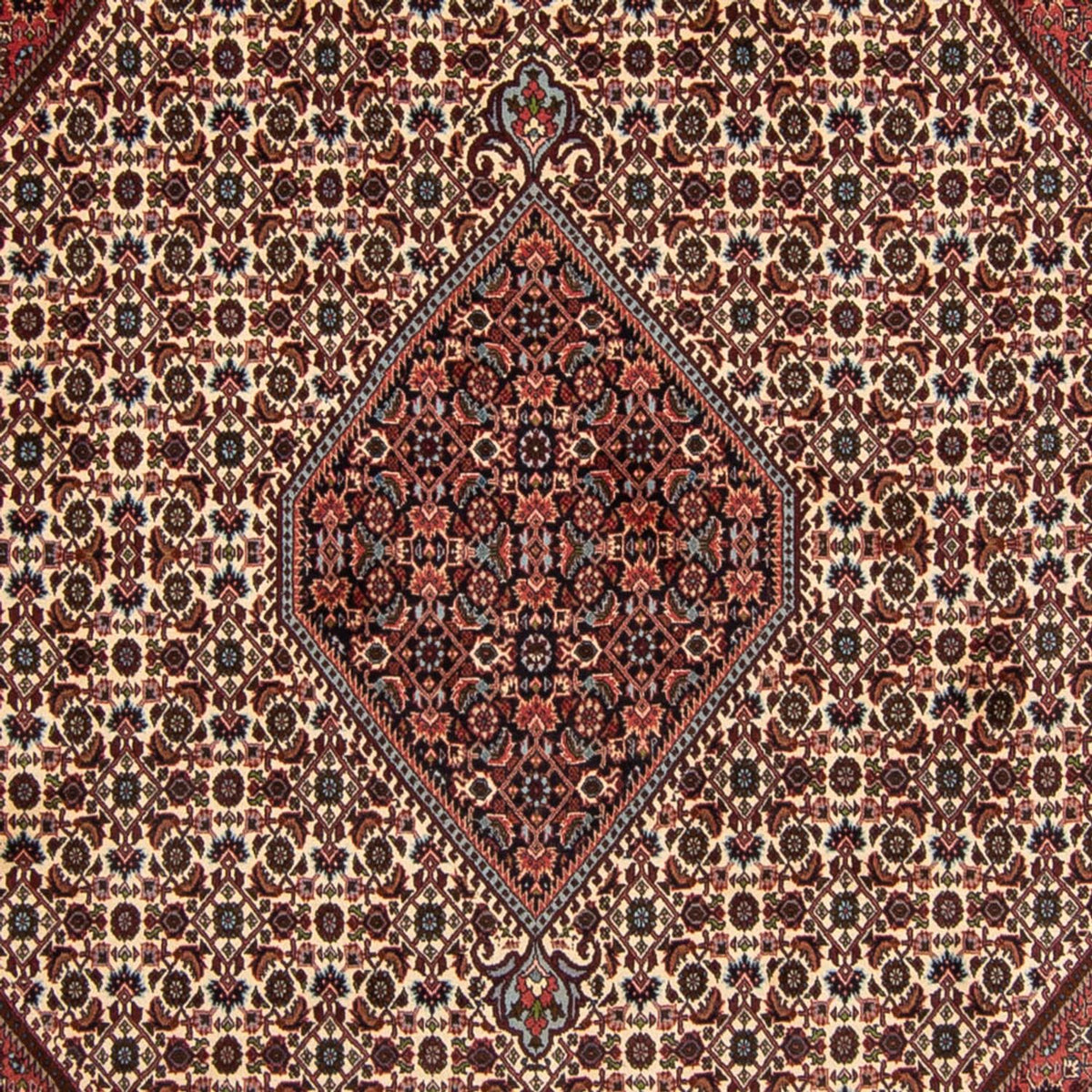 Persisk tæppe - Bijar - 343 x 252 cm - mørkerød
