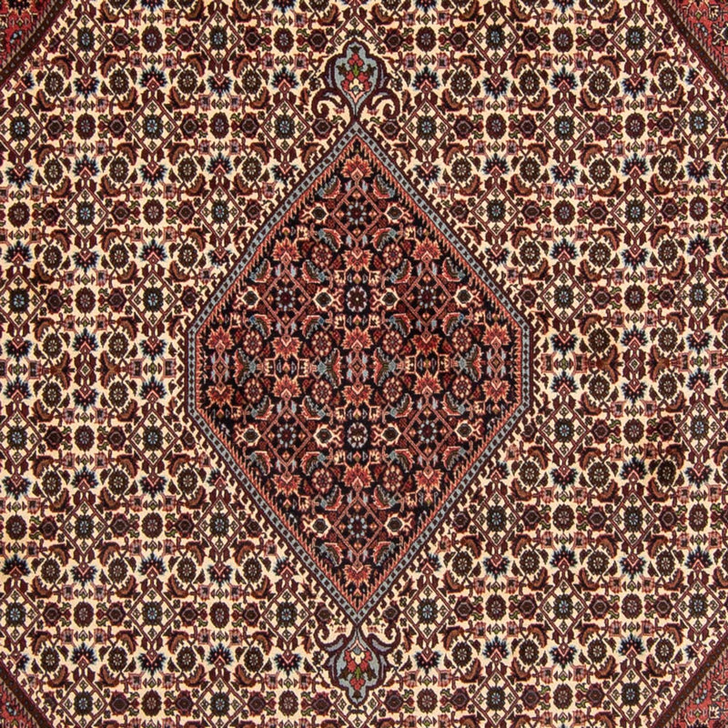 Persisk tæppe - Bijar - 343 x 252 cm - mørkerød