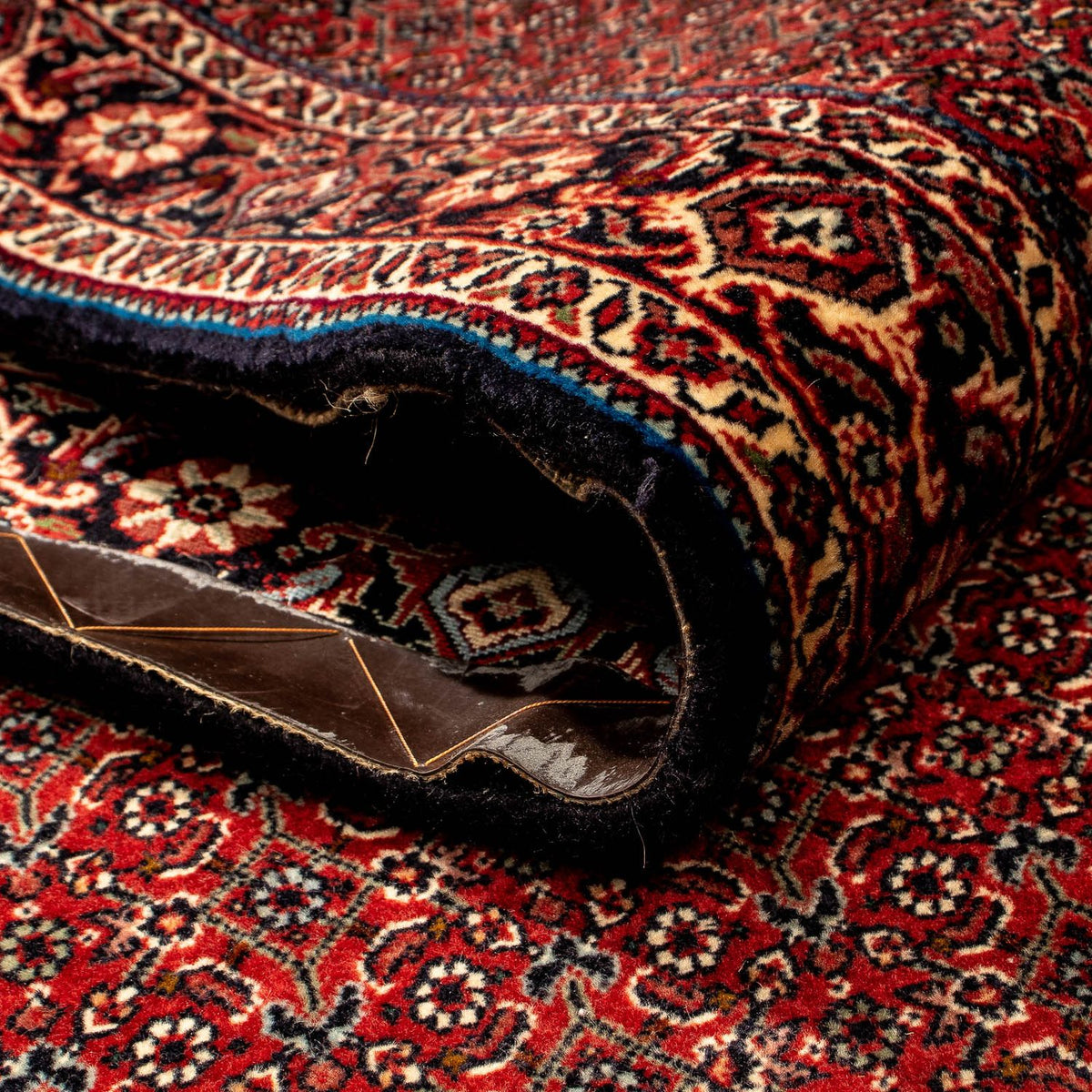 Løber Persisk tæppe - Bijar - 297 x 102 cm - mørkerød