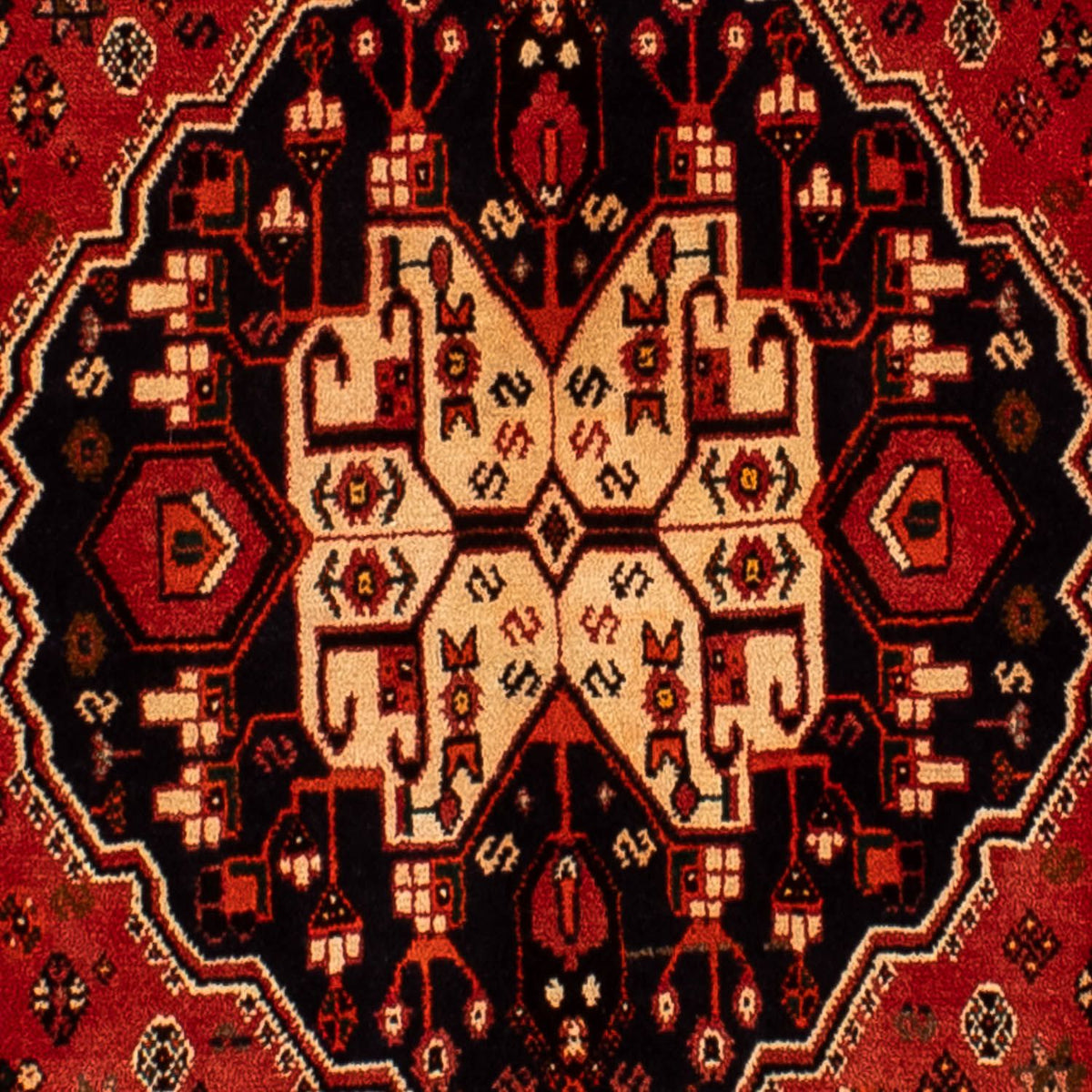 Persisk tæppe - Nomadisk - 282 x 213 cm - mørkerød