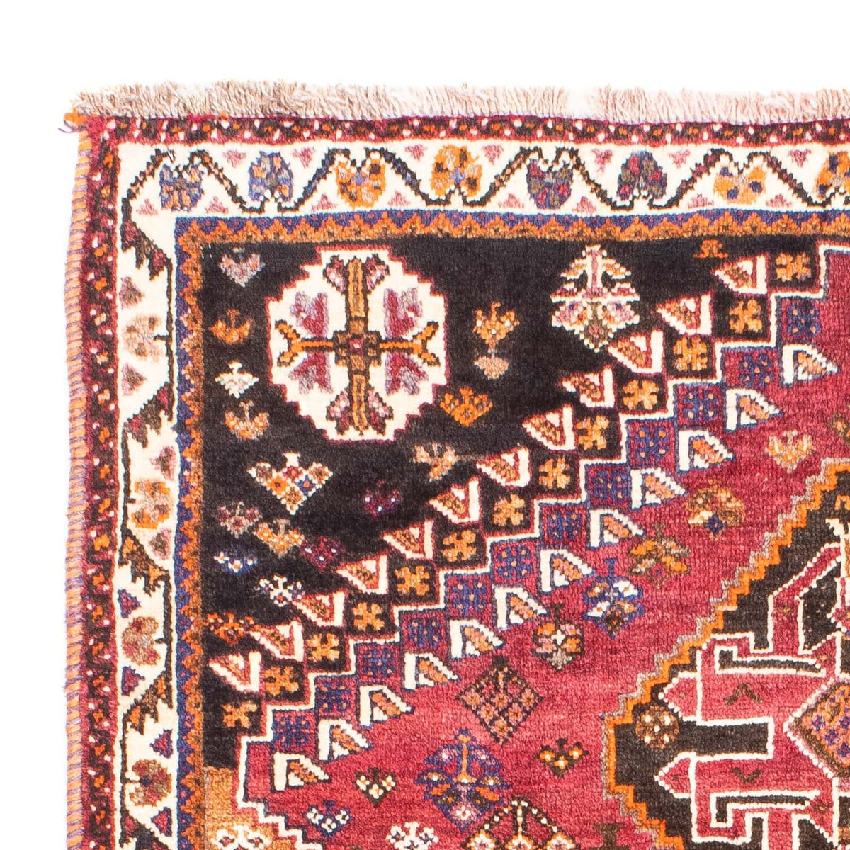 Persisk tæppe - Nomadisk - 160 x 109 cm - mørkerød