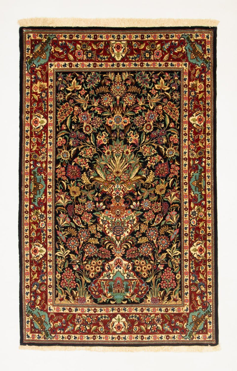 Persisk tæppe - Ghom - 161 x 101 cm - sort