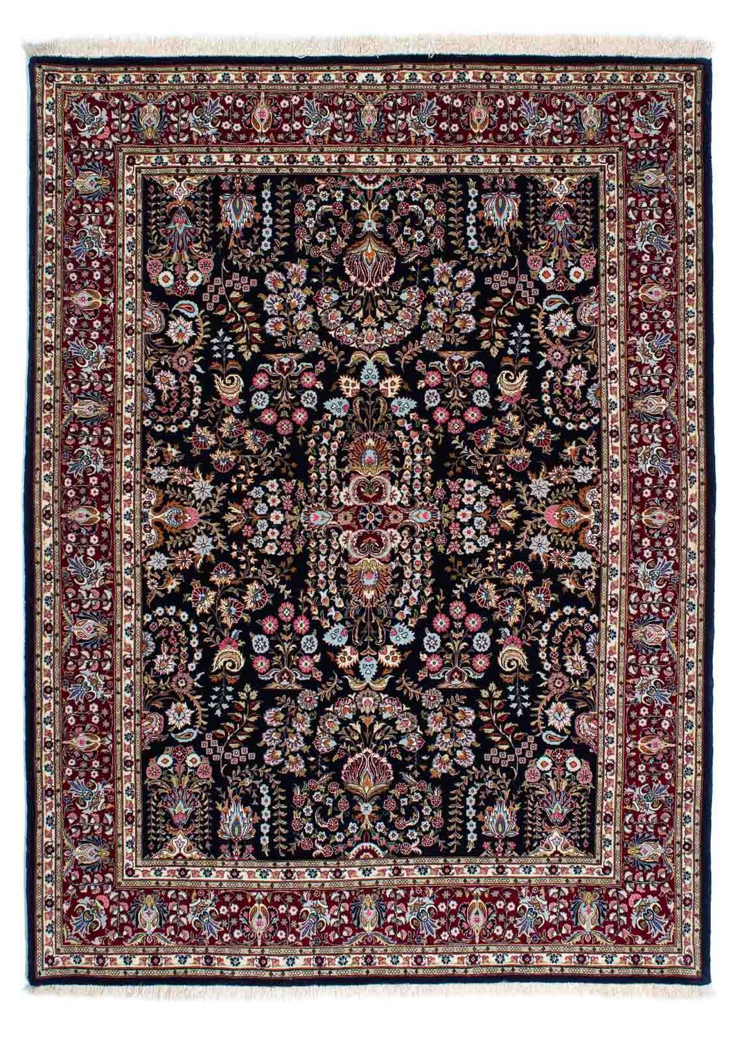 Persisk tæppe - Ghom - 193 x 141 cm - mørkeblå