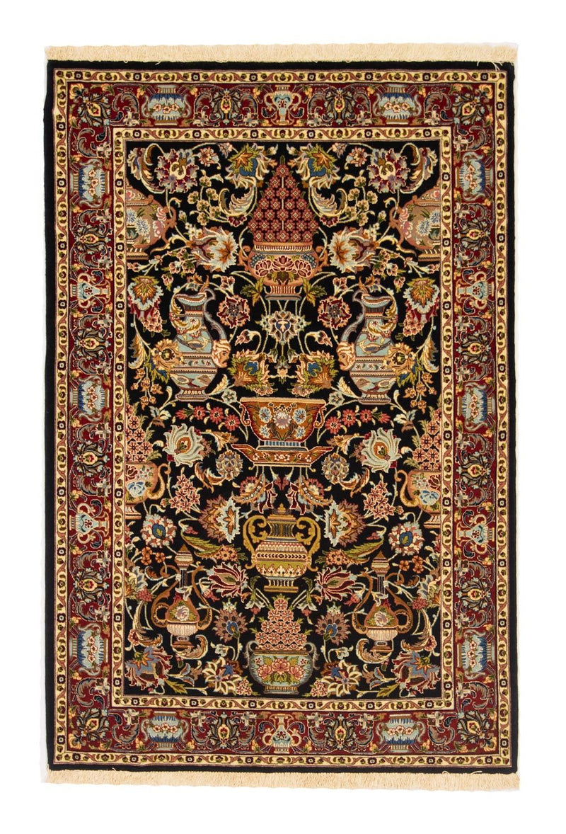 Persisk tæppe - Ghom - 149 x 101 cm - sort