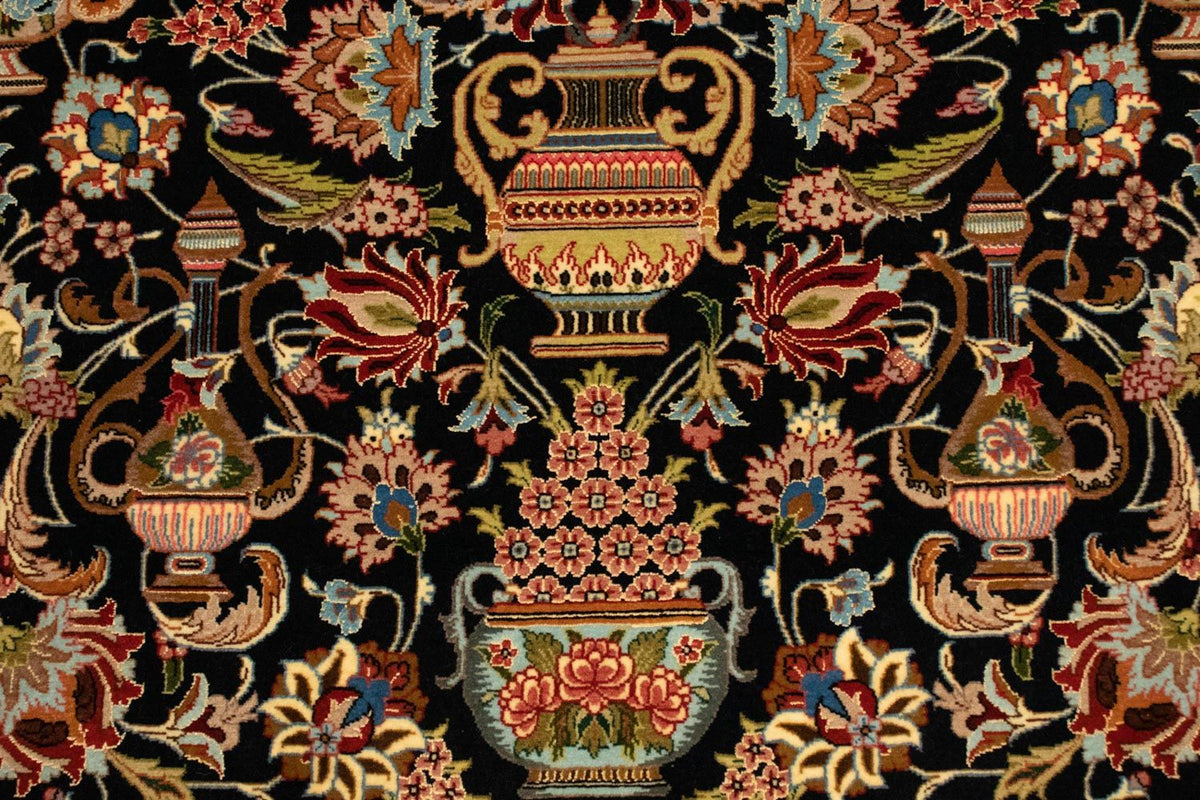 Persisk tæppe - Ghom - 158 x 102 cm - mørkeblå