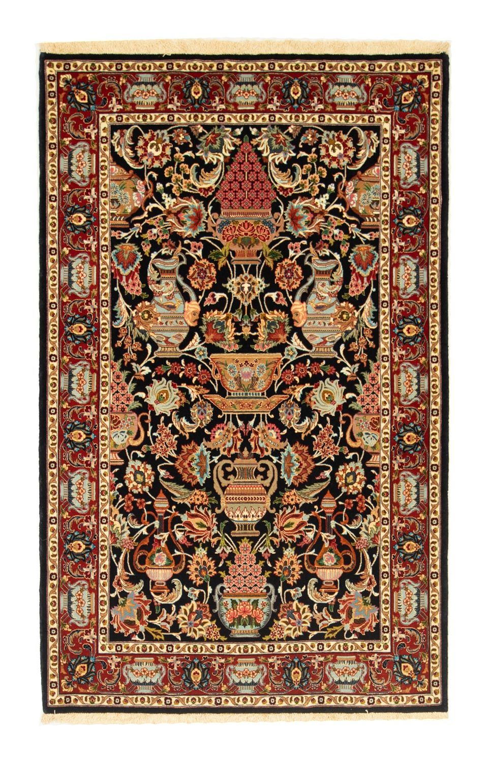 Persisk tæppe - Ghom - 161 x 102 cm - sort