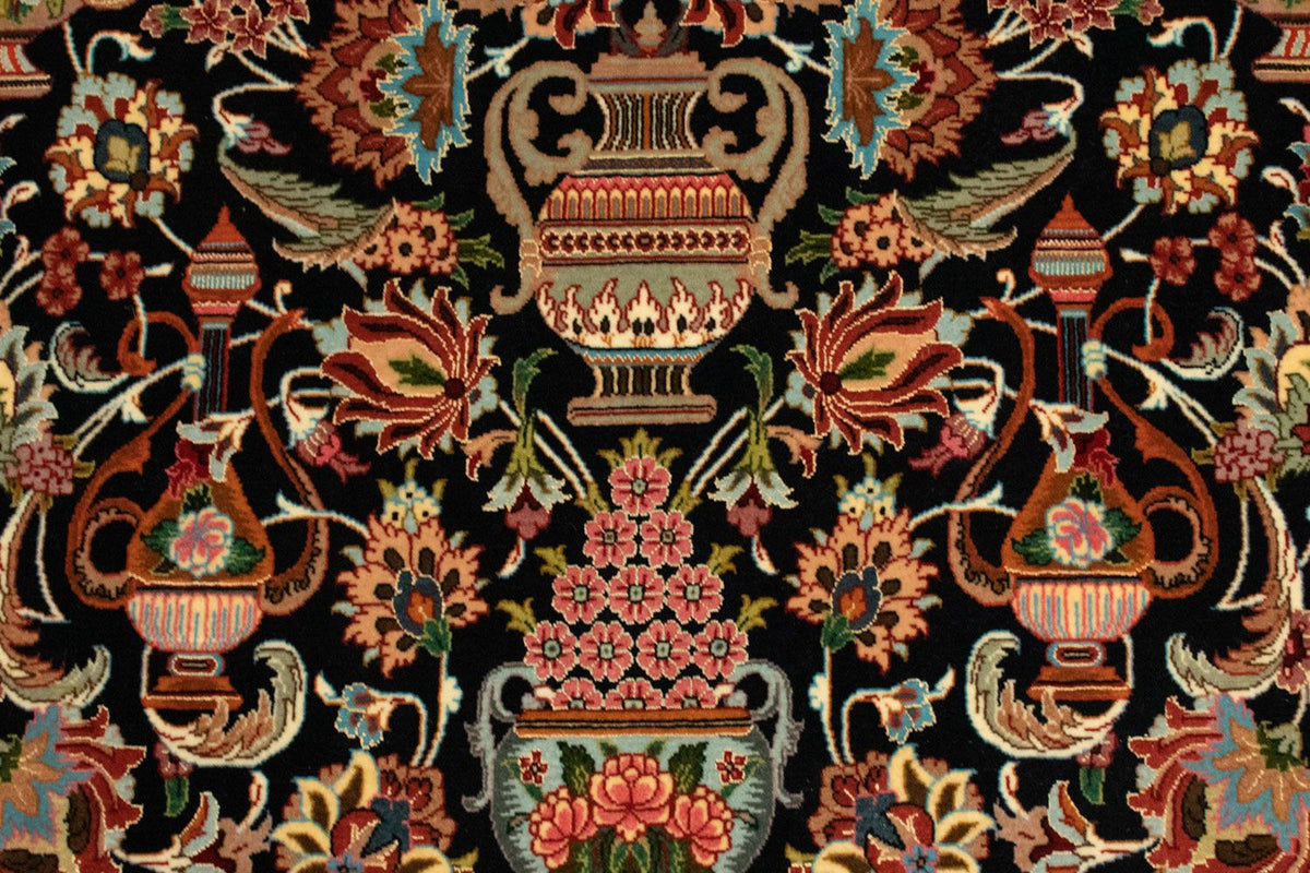 Persisk tæppe - Ghom - 161 x 102 cm - sort