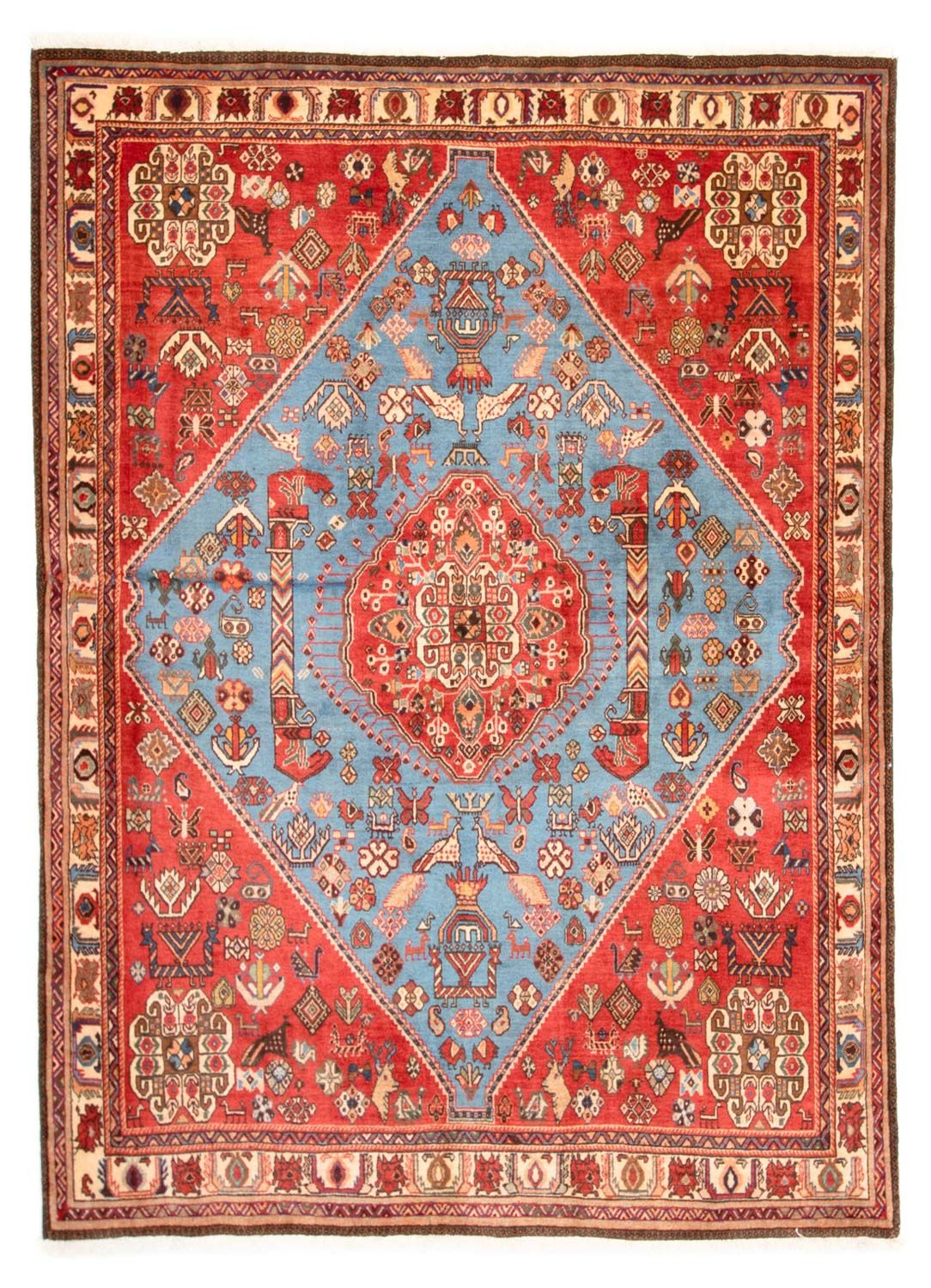 Persisk tæppe - Nomadisk - 203 x 158 cm - lyseblå