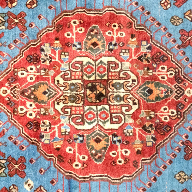 Persisk tæppe - Nomadisk - 203 x 158 cm - lyseblå