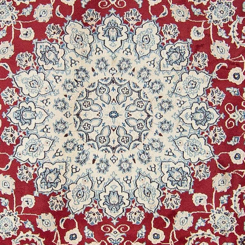 Persisk tæppe - Nain rundt  - 300 x 300 cm - rød