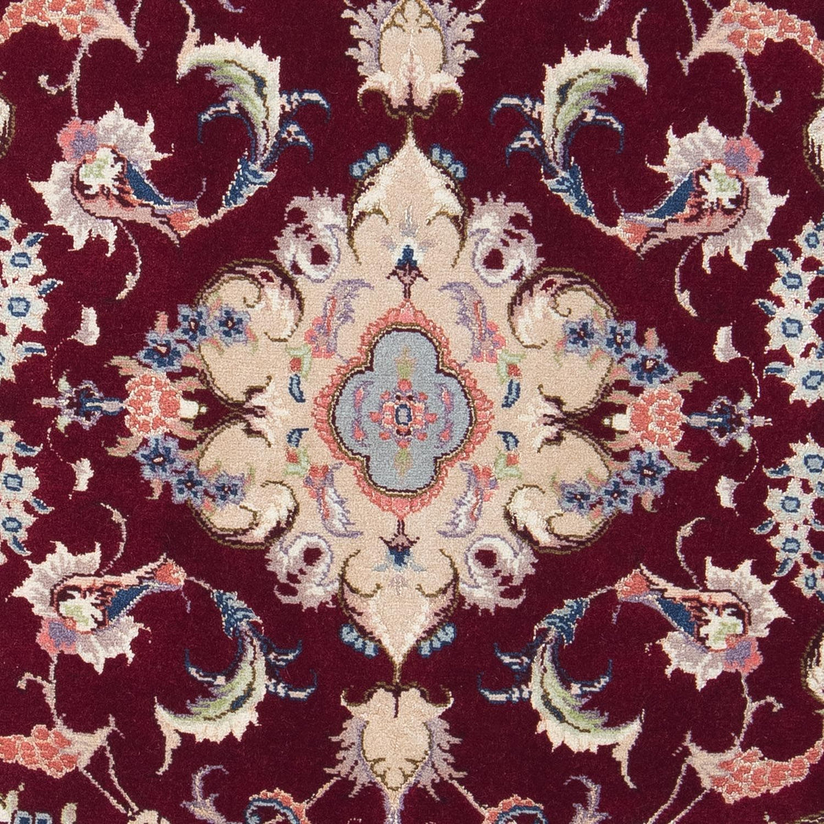 Persisk tæppe - Tabriz - Royal - 90 x 60 cm - mørkerød