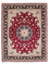 Persisk tæppe - Tabriz - Royal - 240 x 172 cm - mørkerød