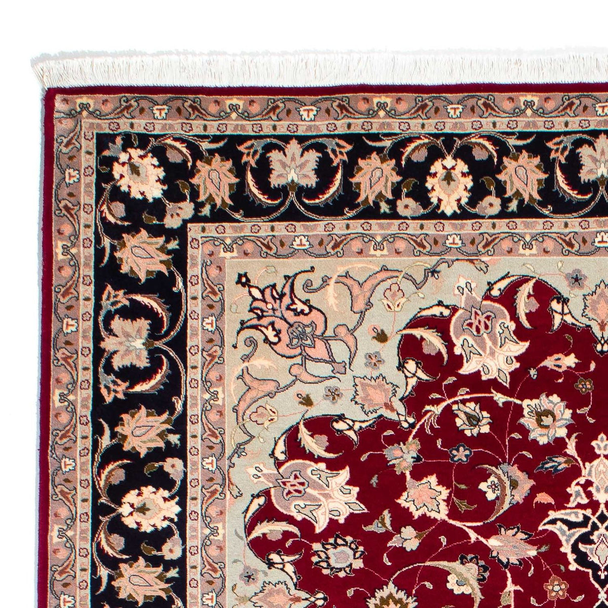 Persisk tæppe - Tabriz - Royal - 240 x 172 cm - mørkerød