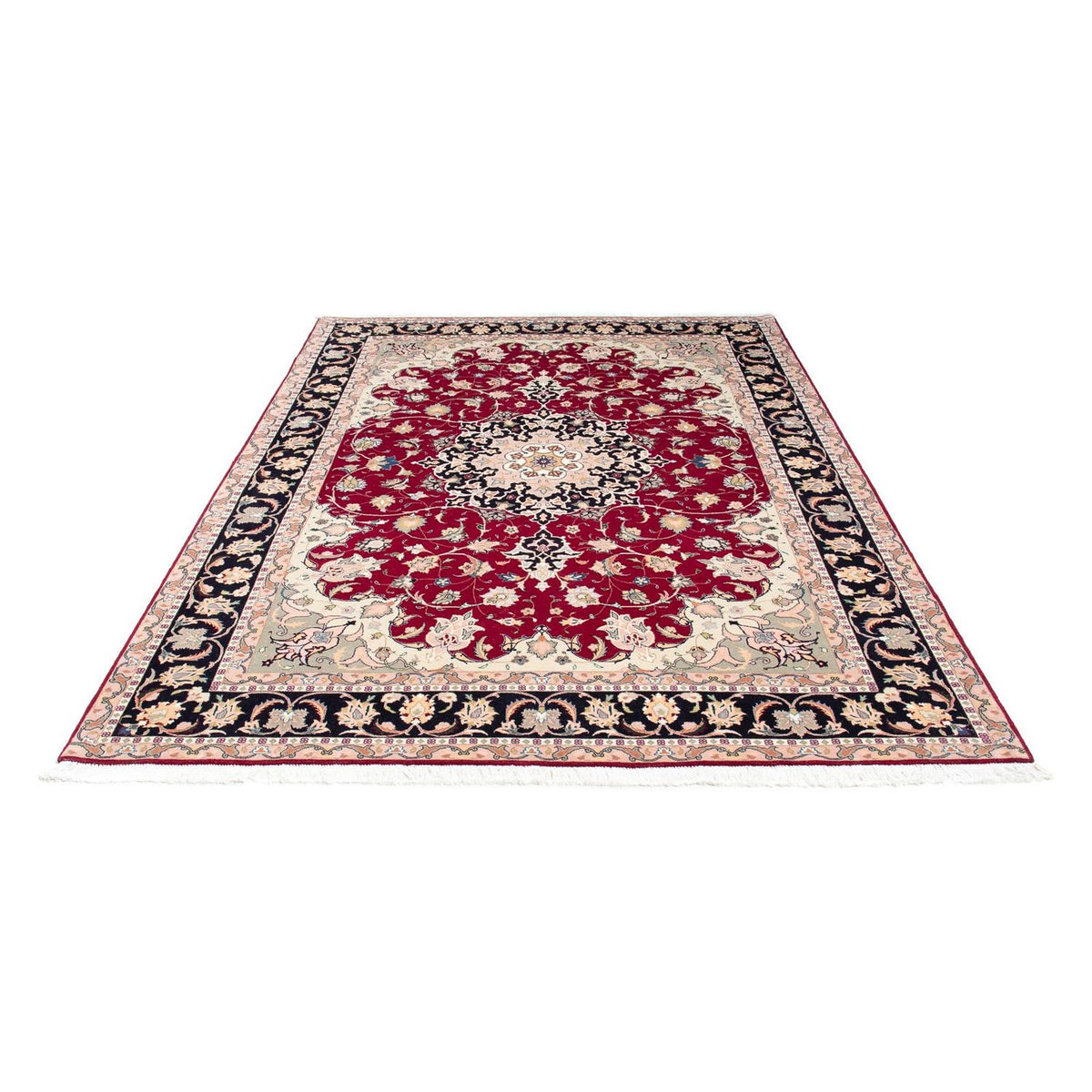 Persisk tæppe - Tabriz - Royal - 240 x 172 cm - mørkerød