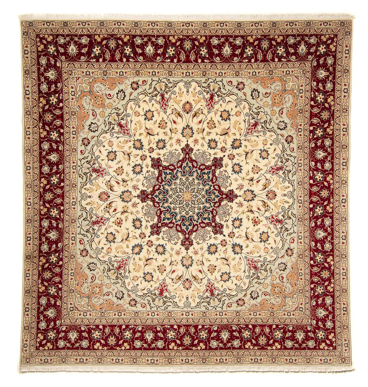 Persisk tæppe - Tabriz - Royal firkantet - 258 x 252 cm - beige