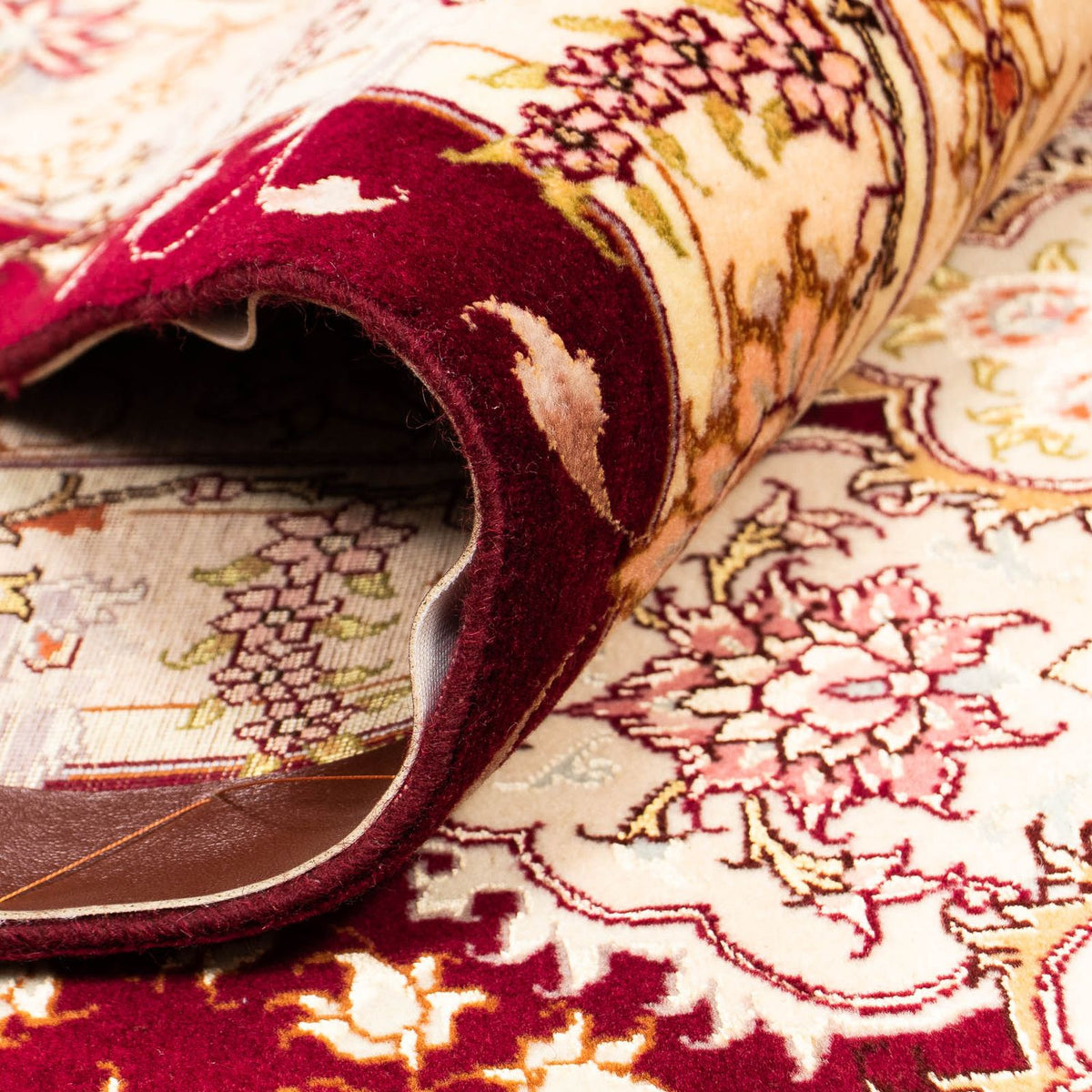 Persisk tæppe - Tabriz - Royal - 405 x 301 cm - mørkerød