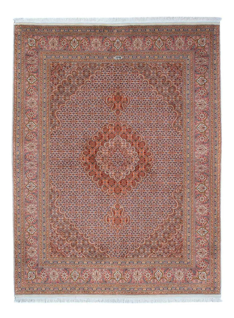 Persisk tæppe - Tabriz - 202 x 150 cm - lysrød