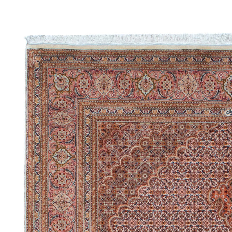 Persisk tæppe - Tabriz - 202 x 150 cm - lysrød