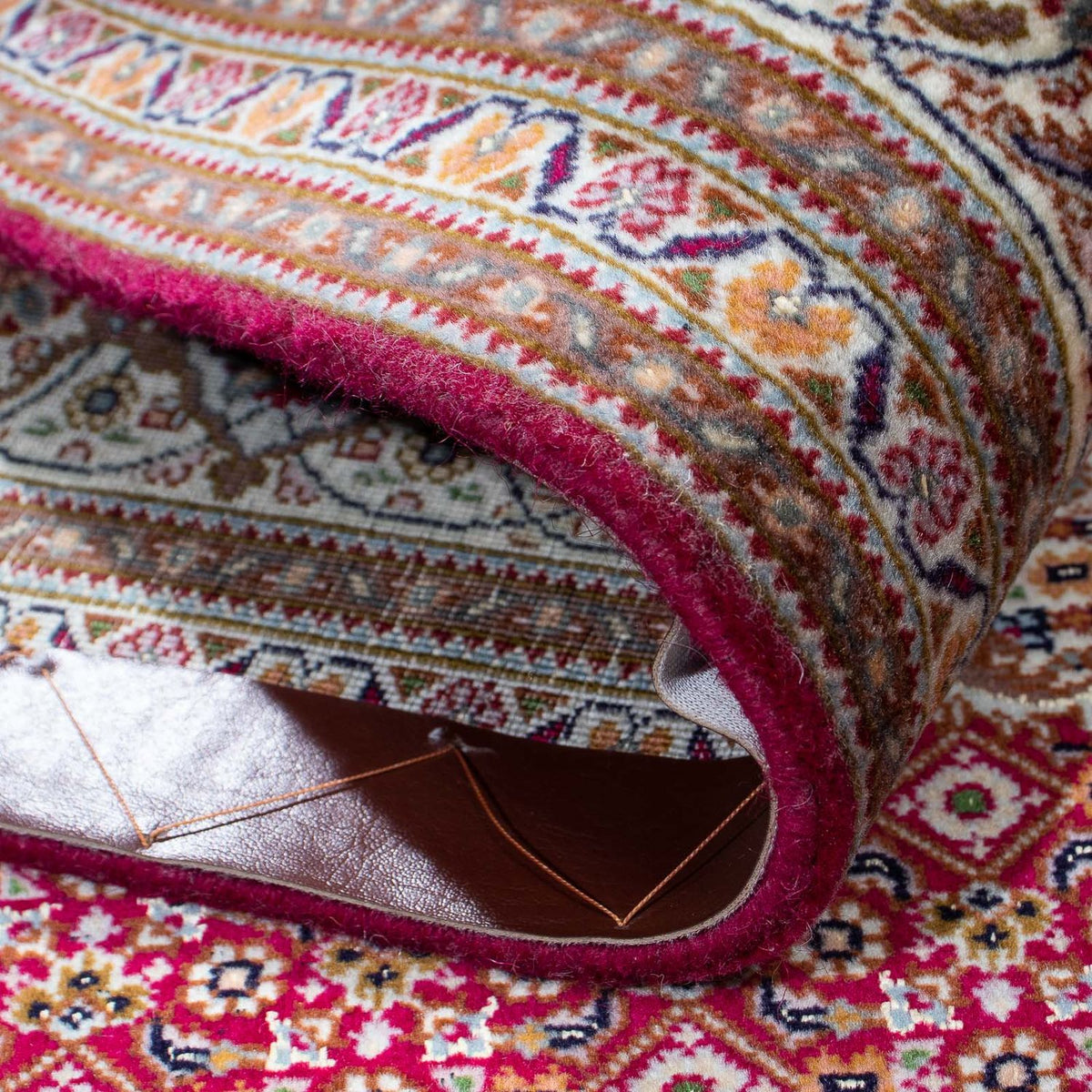 Persisk tæppe - Tabriz - 192 x 155 cm - lysrød