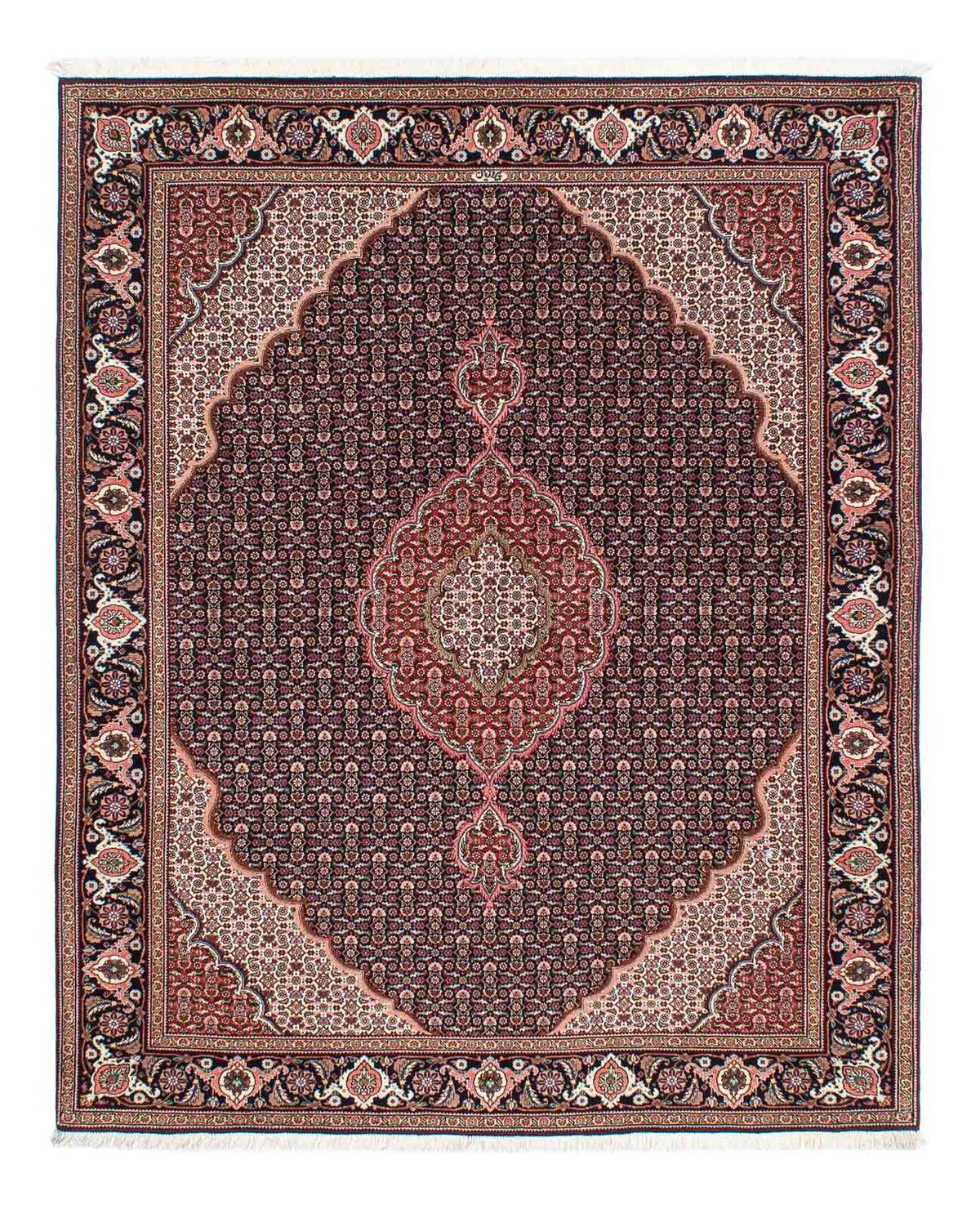 Persisk tæppe - Tabriz - 194 x 154 cm - lys brun