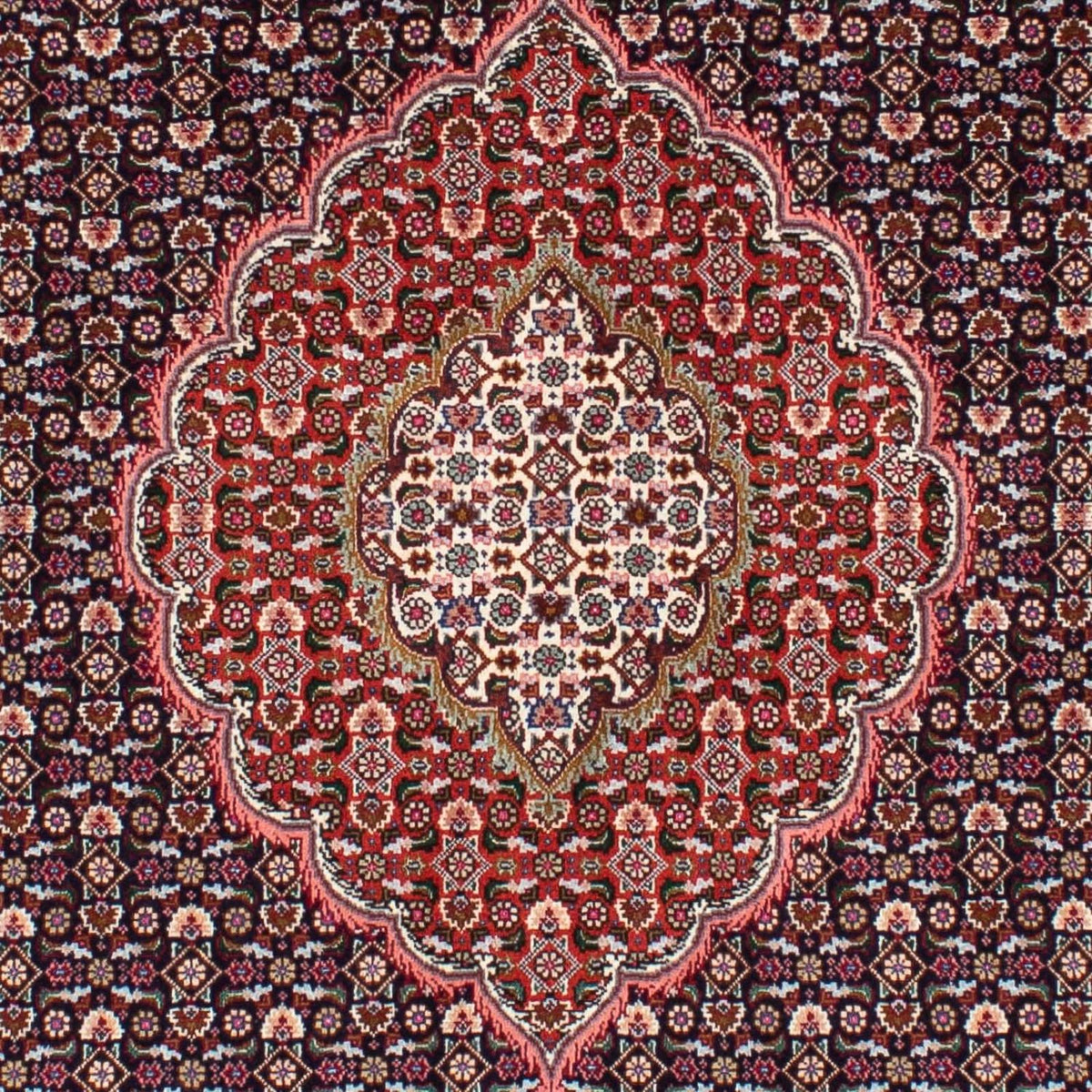 Persisk tæppe - Tabriz - 194 x 154 cm - lys brun