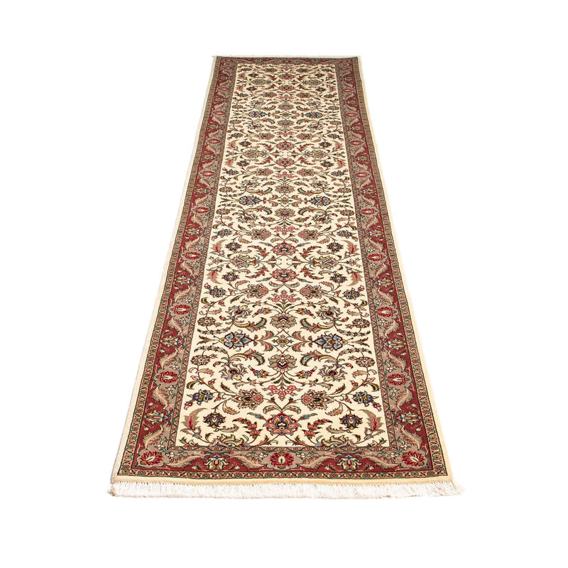 Løber Persisk tæppe - Tabriz - Royal - 298 x 72 cm - beige