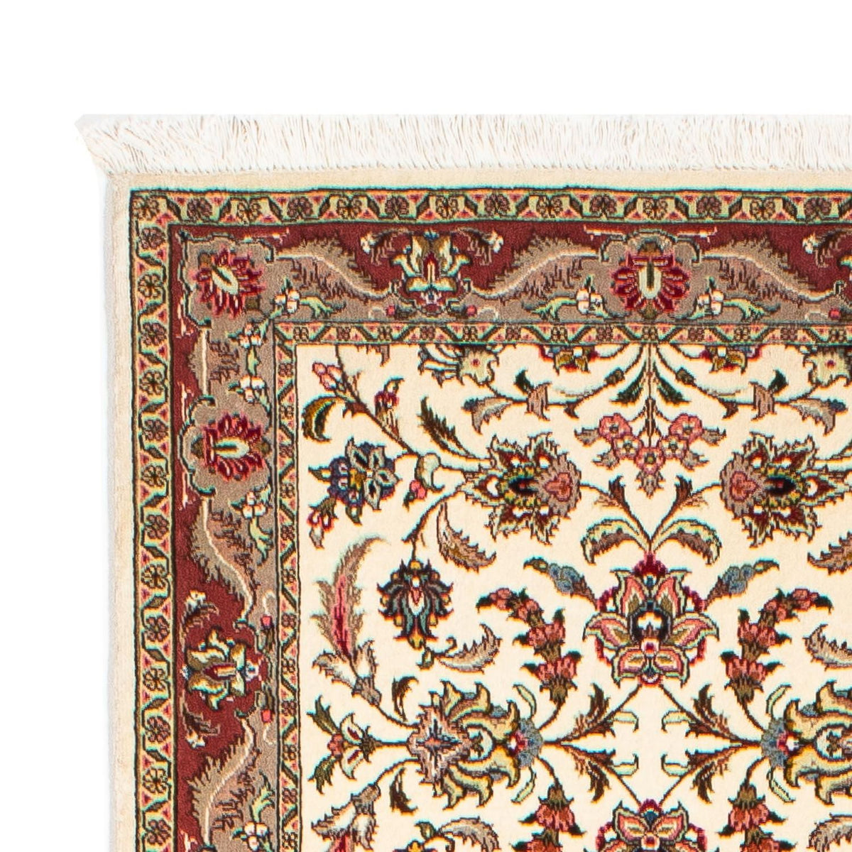 Løber Persisk tæppe - Tabriz - Royal - 297 x 73 cm - beige