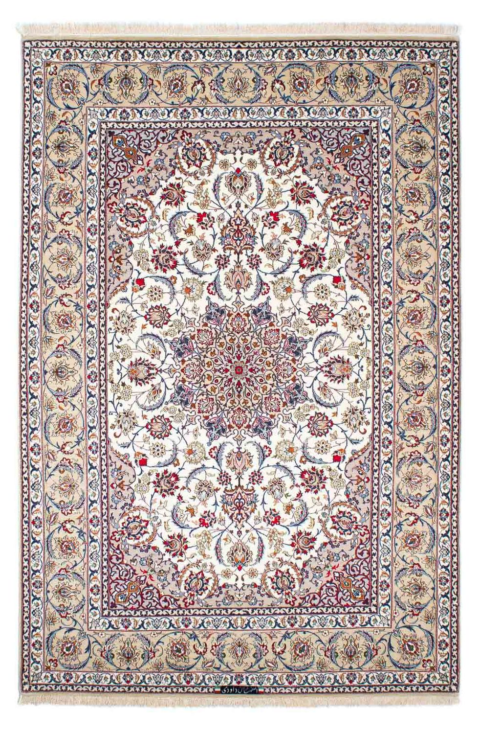 Persisk tæppe - Isfahan - Premium - 237 x 158 cm - beige