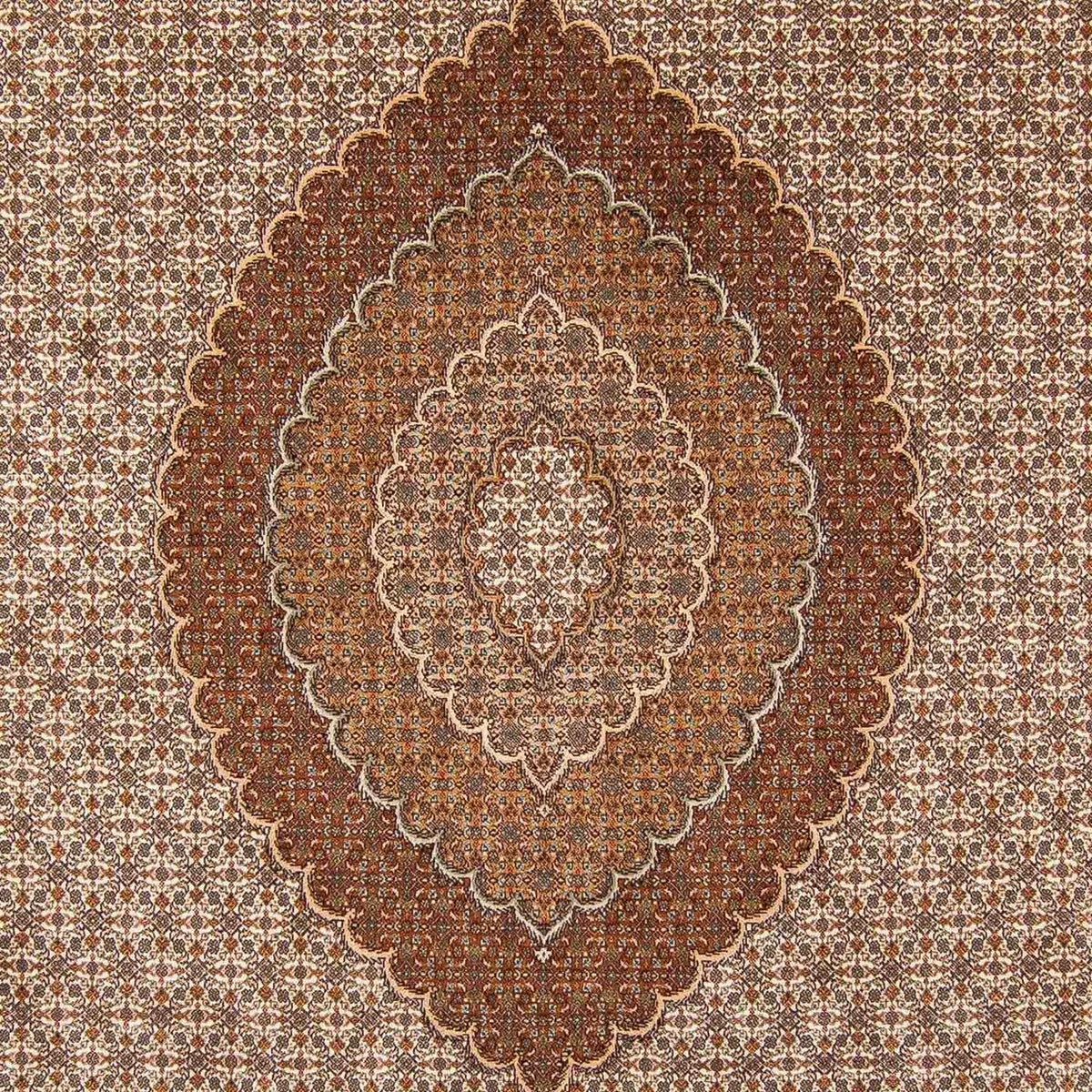 Persisk tæppe - Tabriz - 360 x 249 cm - lys brun