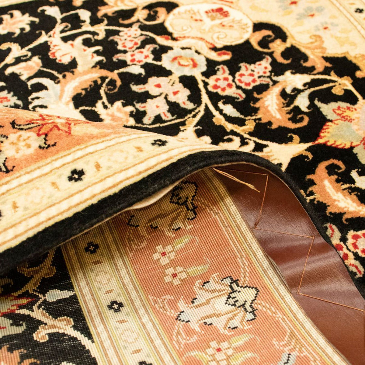 Persisk tæppe - Tabriz - Royal - 150 x 101 cm - sort