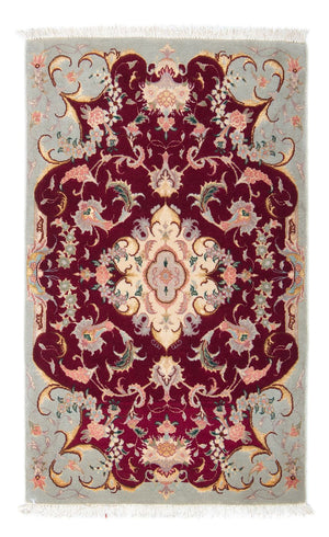 Persisk tæppe - Tabriz - Royal - 96 x 58 cm - mørkerød