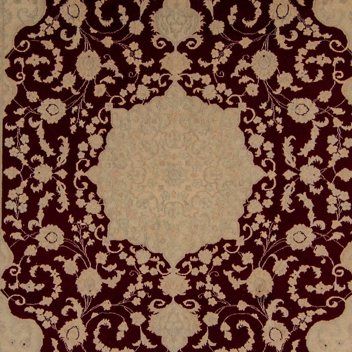 Persisk tæppe - Nain - 328 x 249 cm - mørkerød